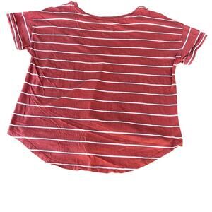 Maurices 24/7 women’s XL coral striped short sleeve crewneck T-shirt